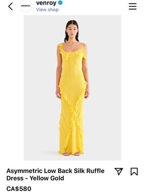 NWOT Venroy 100% Silk Dress